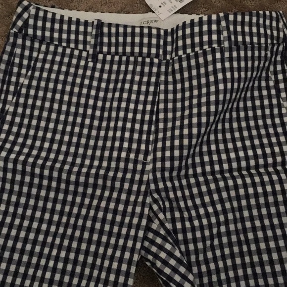 J.crew blue/white checked lightweight ankle pant,0 - Picture 5 of 5